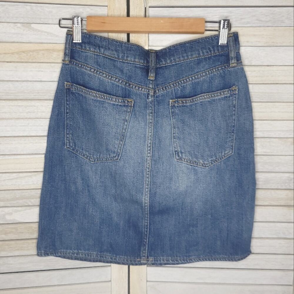 Gap Denim Blue Jean Skirt Relaxed Lightweight 26 Regular Pencil XS 0 2